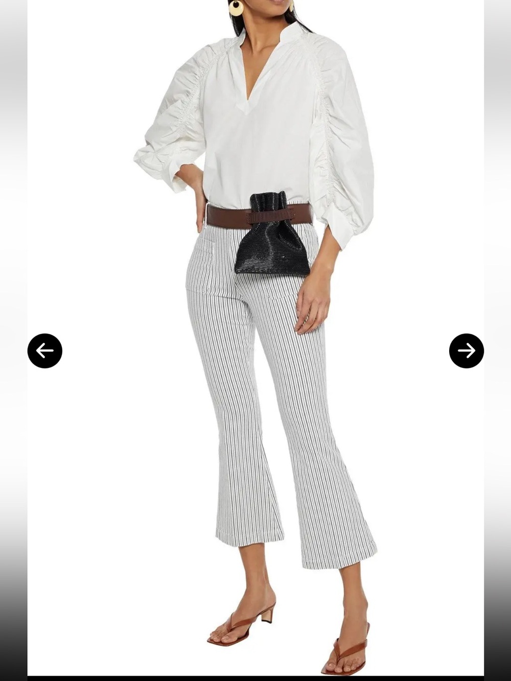 Frame le Bardot cropped flair size 24